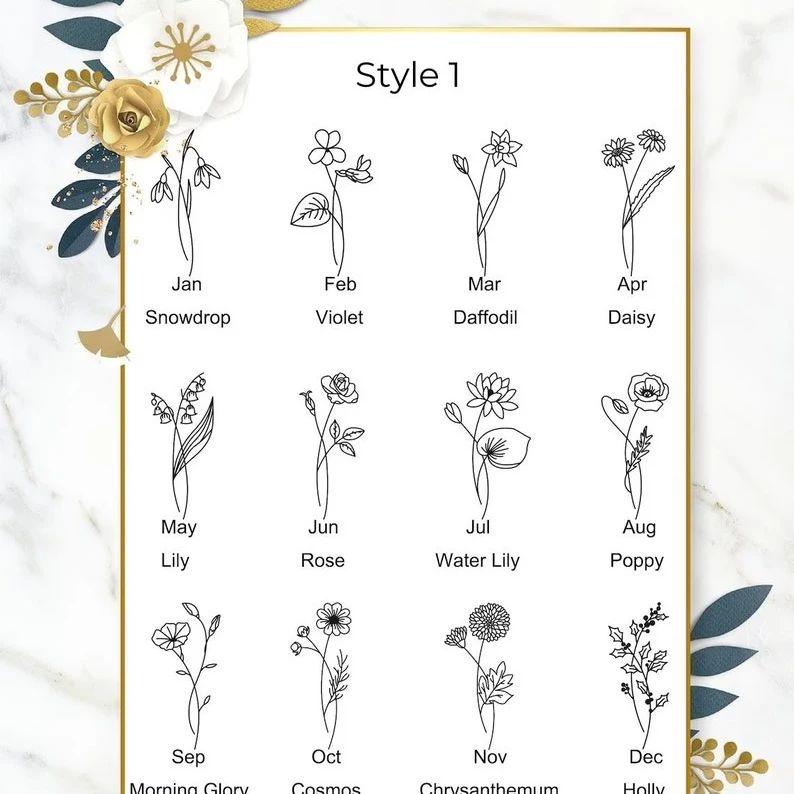 Birth Flower Necklace