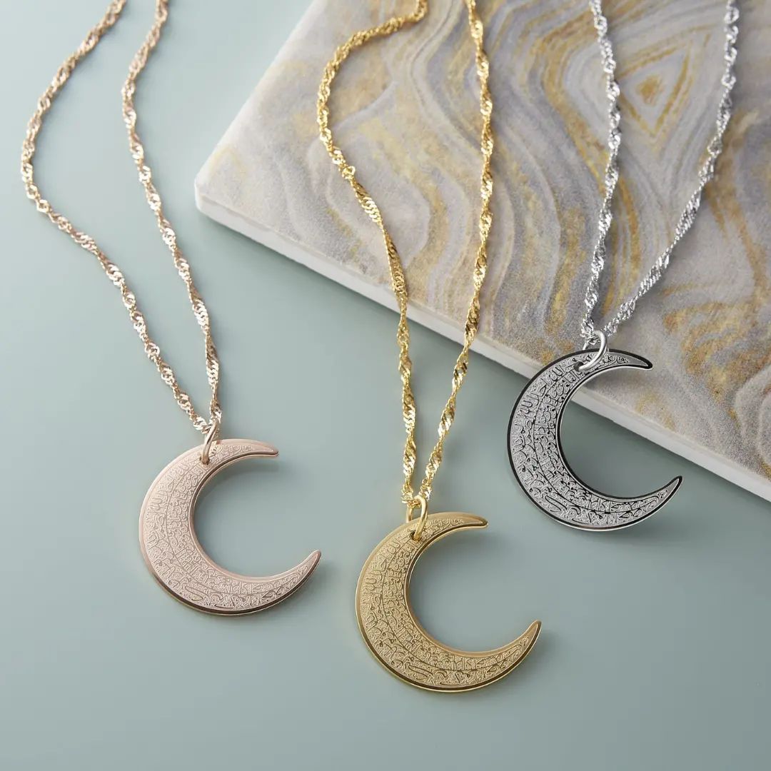 4 Qul Crescent Necklace