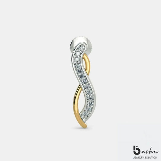 Twisted Diamond Earrings