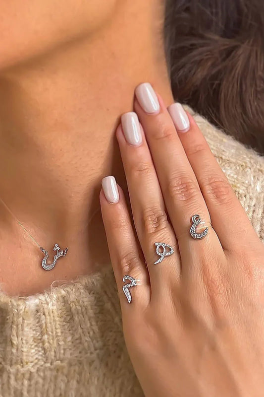 Glow Arabic Initial Ring