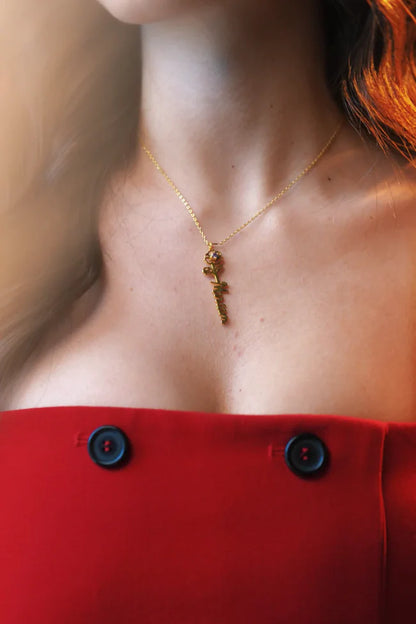Birth Flower Necklace With Name