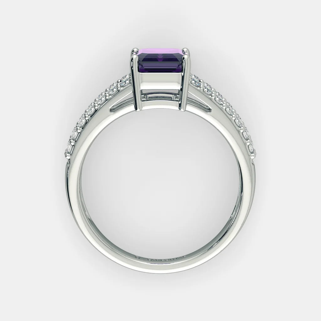Premium Amethyst Ring - 925 Silver