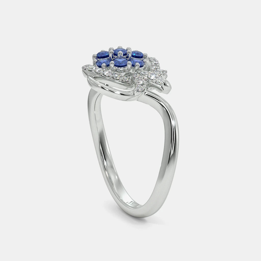 Sophin Diamond Ring- 925 Silver