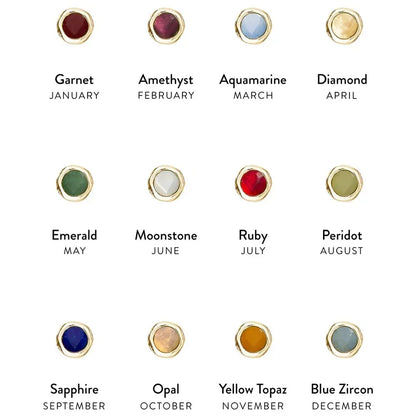 Tiny Birthstone Tag Necklace