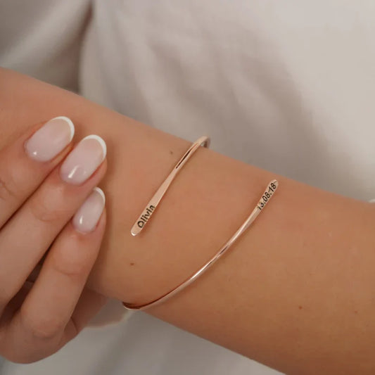 PERSONALIZED ORBIT BANGLE BRACELET