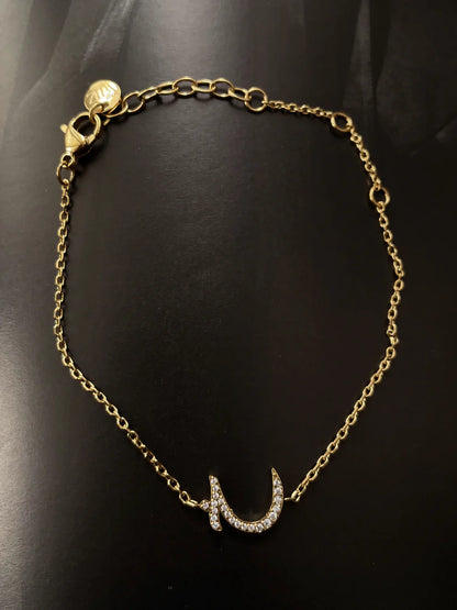 Dazzling Arabic Initial Bracelet