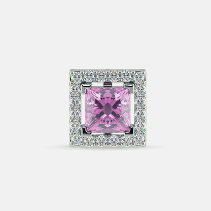 Serena Pink Sapphire Studs - 925 Silver