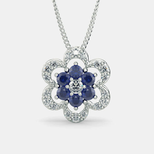 Sophin Diamond Necklace - 925 Silver